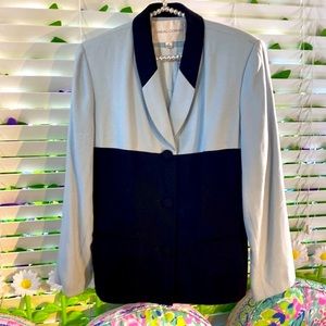 Casual Corner light blue & navy blue jacket